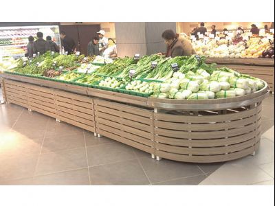 點擊查看詳細信息<br>標題：果蔬架-65 鐵木結(jié)合 閱讀次數(shù)：1258