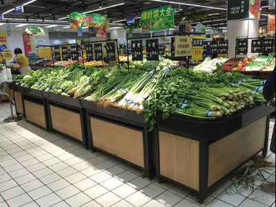 點擊查看詳細信息<br>標題：果蔬架-23  鐵木結合 閱讀次數(shù)：2495